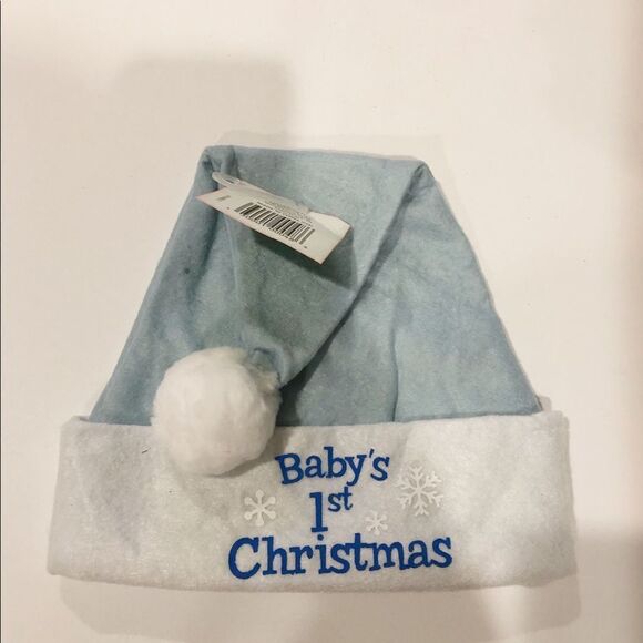Baby’s First Christmas Santa Hat Blue BNWT - Picture 1 of 2